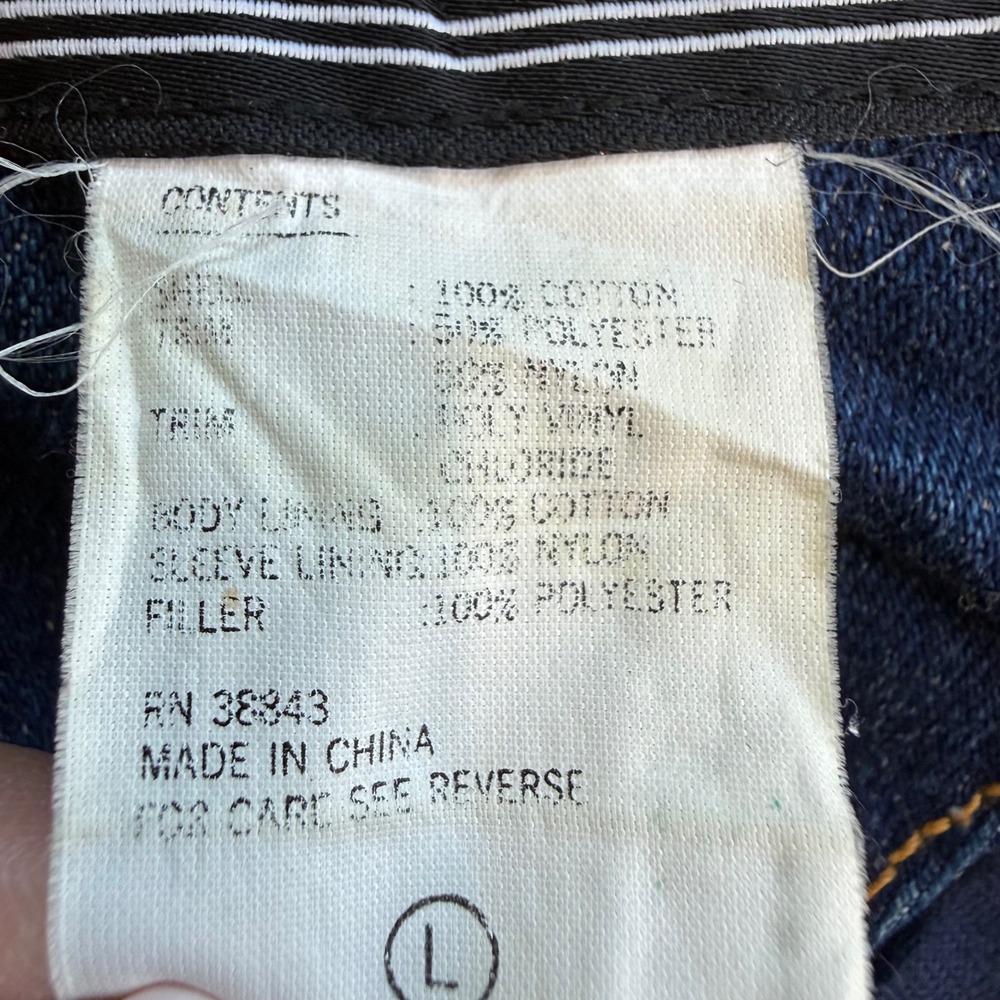 Vintage Concept II Denim‎ Patchwork Bomber Jacket Southwestern Geometric Mens L - Picture 6 of 11